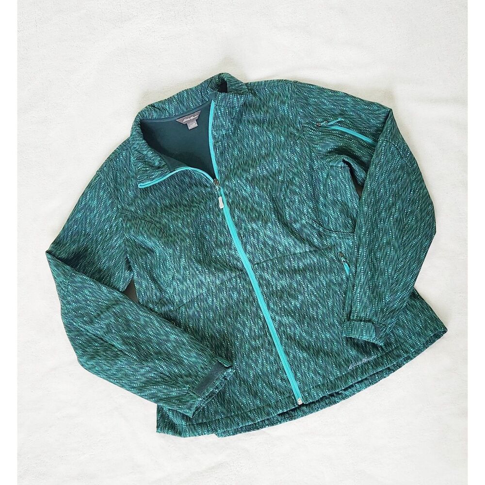 Eddie Bauer women's teal zip-up jacket XL